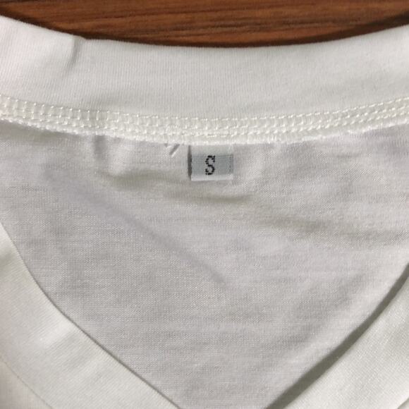 New MIHOLL V-Neck T-Shirt with Leopard Print Pocket Short Sleeve Size Small - Picture 4 of 6